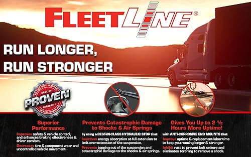 Gabriel 85931 Rear Fleetline Heavy Duty Shock Absorber-Fits International 9200i,9400i,9900i&9900ix 2004-09,LoneStar 2009-15,ProStar 2009-17, 9300,9300i,9400&9400i,9900,9900i,9900ix 2010-11, TerraStar - Poueer