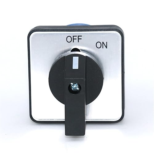 SZW26/LW26-20 20A 660V Off-ON One Pole Two Position 64X64 48X48 mm Panel Electric Rotary Universal Changeover Cam Switch(C02.1 Off ON 48X48mm) - Poueer