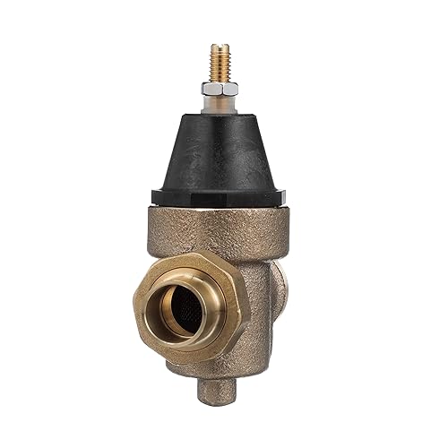 Watts LFN45B Series 3/4' Lead-Free Cast Copper Silicon Alloy Water Pressure Reducing Valve, Double Union Solder Inlet and Outlet, Elastomer Disc, Adjustable Pressure 25 to 75 psi, Maximum 400 psi - Poueer