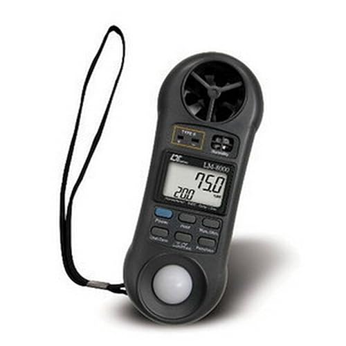 LM-8010 4 in 1, Anemometer with air Flow (CMM, CFM) Humidity Meter Light Meter Thermometer - Poueer