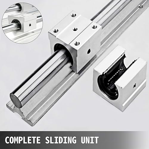 Happybuy Linear Rail, Ballscrew x 3, RM1605-350mm 650mm 1050mm x 2 Linear Rail Support, 12 CNC Kit Linear Shaft Optical Axis - Poueer