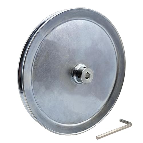 AB1000-1/2 Single Groove Web Sheaves, v Belt Pulley 10' OD 1/2' bore,Motor Pulley Carbon Steel for A B 5L 4L V-Belts - Poueer