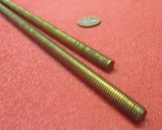 Brass Fully Threaded Round Rod, RH, 5/16'-18 Diameter x 12' Length, 2 Pc. - Poueer
