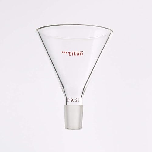 Short Stem Funnel with 19/22 Standard Inner Joint and 75mm Top OD,Glass Triangle Funnel - Poueer