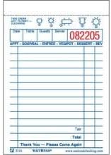 Company Waitrpad Paper - 1 Part White, 13 Line, 3.5 x 5.125 inch - 10000 per case. - Poueer
