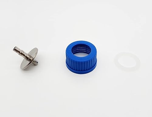 Moonetto Stainless Steel Blue GL45 Safety Cap with Holes, VapLock Solvent Delivery Cap - Poueer