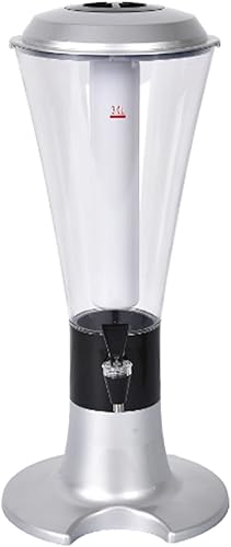 Beerenser with Tap 3L enser Multipurpose Glow in The Dark Tabletop Wine Tap for Home Bar KTV (Blue)(Painted Silver) - Poueer