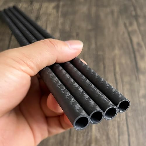 2pcs Carbon Fiber Tube 8x6x500MM 3K Roll Wrapped Twill Matte Finish - Poueer