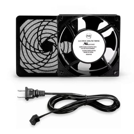 Axial Fan Kit, 4 3/4 in H, 1 in D, Mfr: 786EV6-A - Poueer