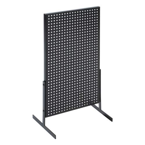 Countertop Metal Pegboard Display in Black - 11 W x 8 D x 20.5 H Inches - Poueer