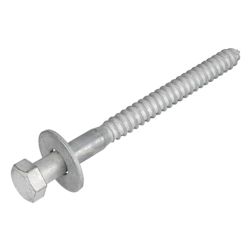 1/2 x 6 (25 Pack) Lag Screw Kit, 25 Screws and 25 washers, Hot Dip Galvanized, Meets ASME B18.2.1 Industrial/Commercial Grade by Makers Bolt - Poueer