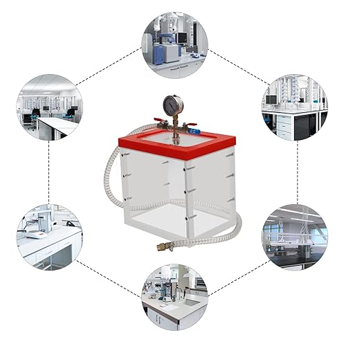 2 Gallon Acrylic Vacuum Chamber Acrylic Clear Perfect for Automobile Maintenance, Vacuum Packaging, 7L/2gal Capacity - Poueer