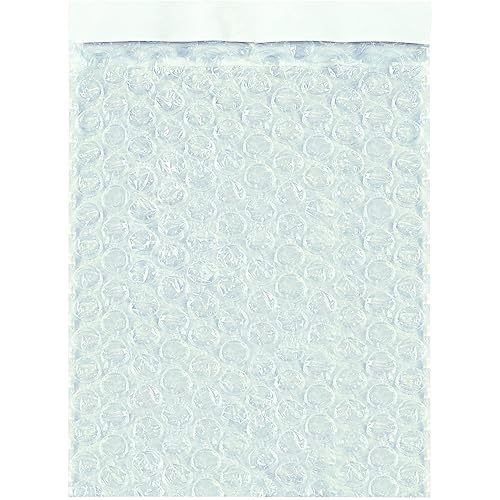 BOX USA BBOB1823 Self-Seal Bubble Pouches, 18' x 23 1/2', Clear (Pack of 100) - Poueer