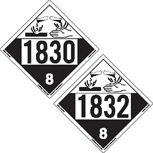 Labelmaster ZTV20393 Two-Sided 4-Digit Hazmat Placard, 1993 Flammable/1203 Gasoline, Rigid Vinyl (Pack of 25) - Poueer