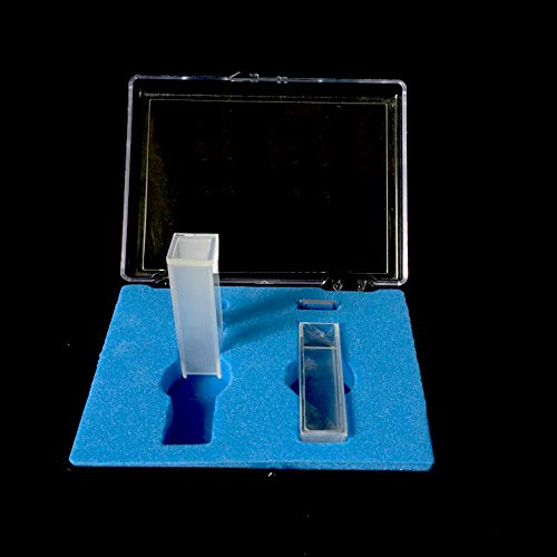 AFJ-0040 Glass 40mm Optical Path Quartz Glass Cuvette Infrared Spectrophotometer Cuvettes Cell Spectrometer 2 Pcs/Box - Poueer