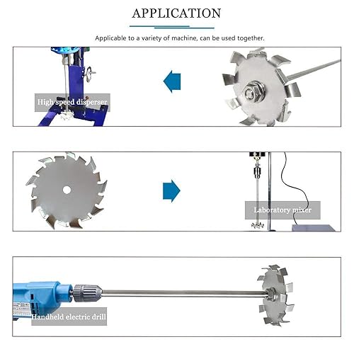 YUCHENGTECH Dispersing Disc Dispersion Impeller Dispersing Machine Blade Paddle Impeller Stainless Steel 8cm Disc with 8X300mm Rod (3.15″disc with 0.31″X11.8″Rod) - Poueer