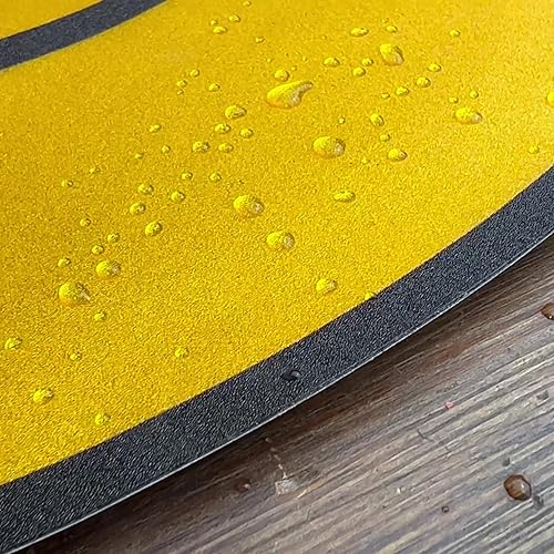 TRADESAFE Safety Glasses Required Anti-Slip Floor Sticker - Eye Protection Required Caution Sign, Peel and Stick Adhesive Vinyl Sign, ANSI-Compliant, 17” Diameter Round Sticker - Poueer