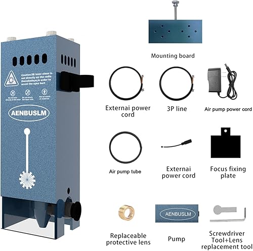 AENBUSLM 40W Laser Module with Air Assit for Laser Cutter & Laser Engraver Machine,5W(5000mW) Output Power,Built in FAC,Ultra-Fine Compressed Spot CNC Carving DIY Laser Master - Class 4 - Poueer