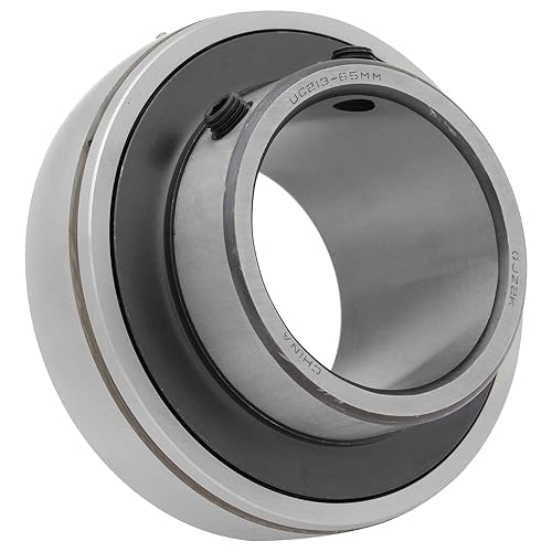 UC213-65 - Insert Bearing - 2.559 in Bore - 4.724 in Outer Diameter - 2.563 in Width - 0.906 in Outer Ring Width - Set Screw Locking, Contact Seals, Relubricable - Poueer