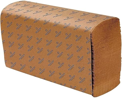 Staples COASTWIDE Professional 1-Ply Multifold Paper Towels, Tri-Fold Design, 250 Sheets Per Pack, 16-Packs, Natural Brown - Poueer