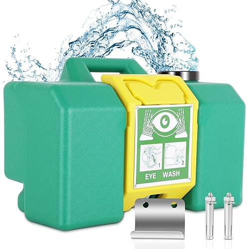 Portable 8 Gallon Eye Wash Station,Dual Spray Eyewash Station Lasting for 10 Minutes,30L Wall Mounted Irrigation Emergency Eye Wash Station,First Aid Eye Wash Units Indoor & Outdoor - Poueer