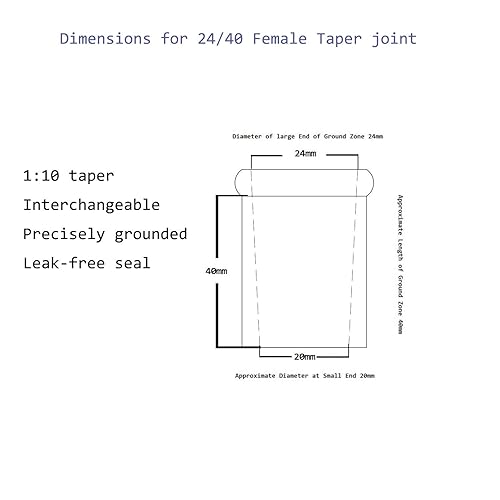 Laboy Glass 1000mL Single Neck Round Bottom Boiling Flask Heavy Wall with 24/40 Joint Heating Reaction Receiving Flask Organic Chemistry Lab Glassware - Poueer