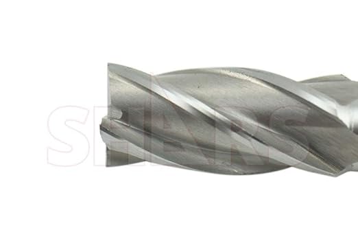 Shars 5 PCS 1/4' x 3/8' HSS 4 Flute Single End Center Cut End Mill, 5/8' Flute Length 404-6023-5 ^ - Poueer