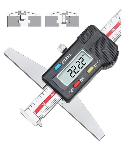 General Tools Depth Gauge Vernier Caliper 0-150mm 0-200mm,0-300mm (Digital 150mm(Double-Hook)) - Poueer