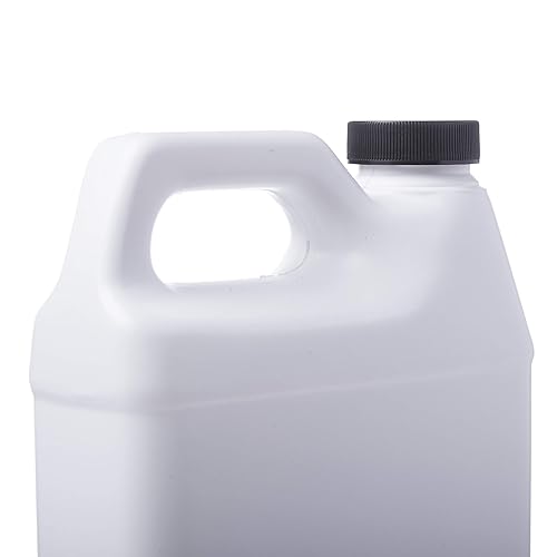 Consolidated Plastics Rectangular F-Style Bottle with Cap, HDPE, White, 32oz, 12 Piece - Poueer
