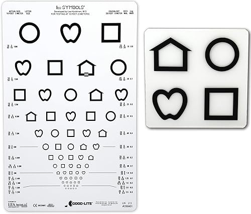 LEA Symbols® 13-Line Translucent Distance Chart - Poueer