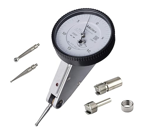 Mitutoyo 513-442-10A DIAL TI, MID, TILT 0.06', 0.0002' Accuracy, 0.0005', White - Poueer