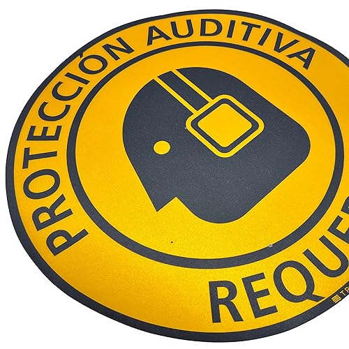 TRADESAFE Safety Glasses Required Anti-Slip Floor Sticker - Eye Protection Required Caution Sign, Peel and Stick Adhesive Vinyl Sign, ANSI-Compliant, 17” Diameter Round Sticker - Poueer