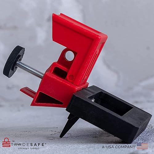 TRADESAFE Circuit Breaker Lockout Device, 10 Pack, 120/277 Volt, Clamp-on Single Pole Breaker Lock Out Device, OSHA Compliant, Premium Grade, Medium - Poueer