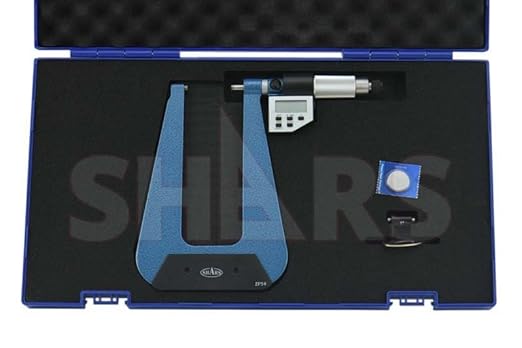 Shars 1-2' Precision Electronic Deep Throat Micrometer .0001' 303-2440 L] - Poueer