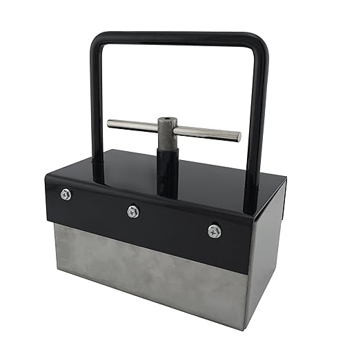Master Magnetics Heavy-Duty Magnetic Bulk Parts Lifter with Release - 8.5' Length, 4.75' Width, 9.75' Height Including Handle, 10 Pound Pull, Black, ML76C - Poueer