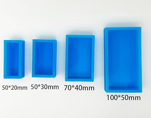 Metallographic Cold Inlaid Silicone Soft Mold, Elastic Silicone Round/Square Mold Groove, Laboratory Cold Inlaid Slice Mold (Quadrate L*W*H=100 * 50 * 19mm) - Poueer