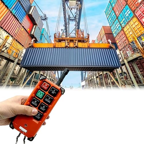 Industrial Channel F21-E1 Transmitter (2 Transmitters + DC 12V Receiver) Hoist Crane Wireless Remote Control Double 8 Buttons Electric Switch Operating Frequency Electric Lift Push - Poueer