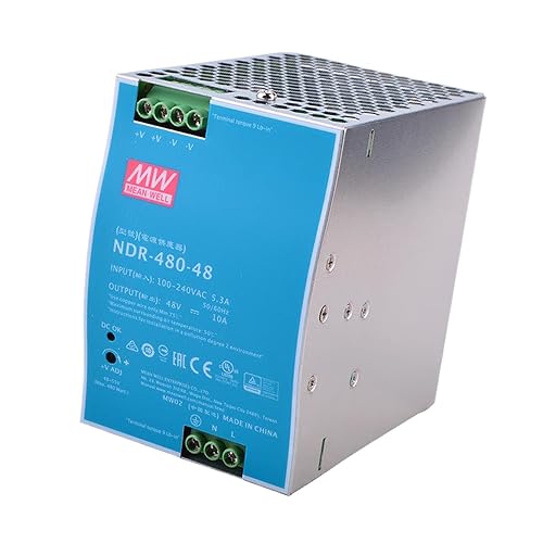 NDR-480-48 480W DIN Rail Power Supply 48V 10A with UL508 Certification for Industrial Control Systems - Poueer