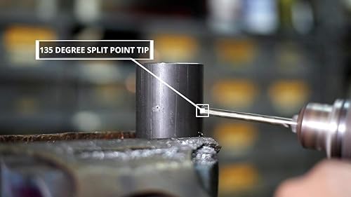 Drill America 45/64' Reduced Shank Cobalt Drill Bit with 3/8' Shank, D/ACO Series - Poueer