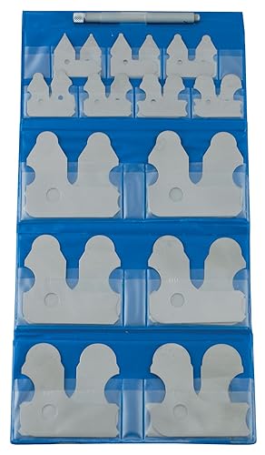 Mitutoyo 186-906, Radius Gage Set, 26 Leaves, .010 to .500', 5 Radii per Leaf - Poueer