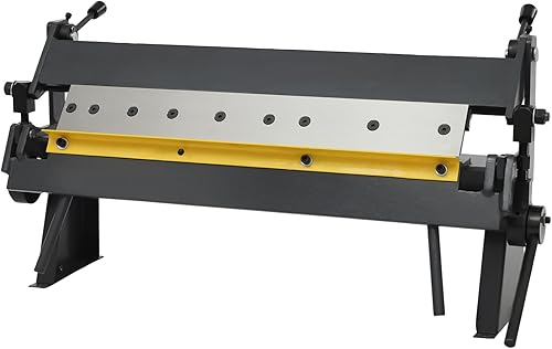 24' Box and Pan Sheet Metal Brake,High Accuracy Sheet Metal Box Pan Brake with 5 Adjustable Fingers,20 Gauges Sheet Metal Machine - Poueer