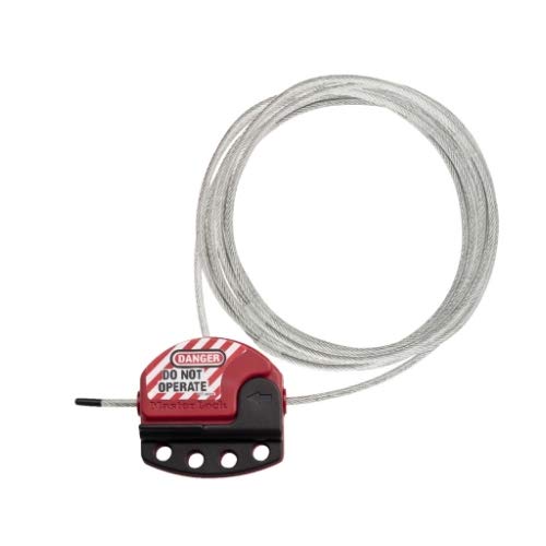 Adjstble Cble Lckout, 15 ft. L, 4 Lcks Max - Poueer