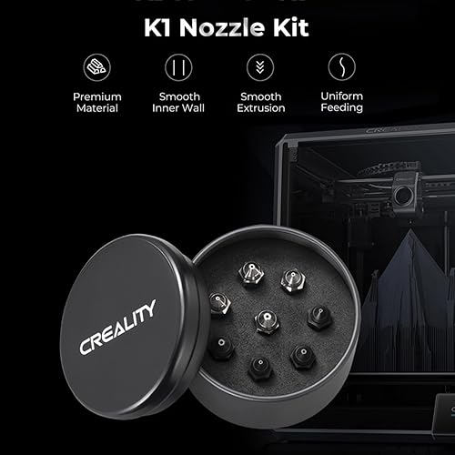 Creality K1 Nozzle Kit 0.4mm 0.6mm 0.8mm 3D Printer Nozzles,4pcs Hardened Steel Nozzle&4pcs Copper Alloy Extruder Nozzles,High Thermal Conductivity High Flow for Creality K1,K1 MAX,CR-M4,Ender 3 V3 KE - Poueer