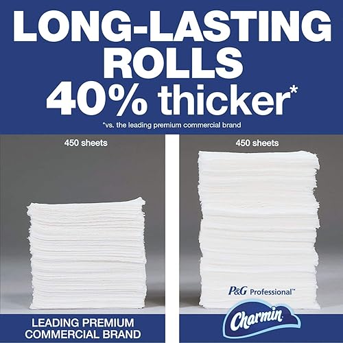 Charmin Commercial Bathroom Tissue, Septic Safe, Individually Wrapped, 2-Ply, White, 450 Sheets/roll, 75 Rolls/carton - Poueer