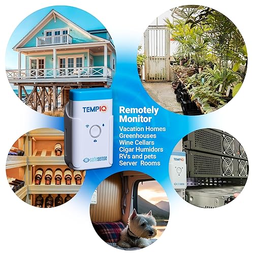 TEMPIQ WiFi 2-Pack Temperature & Humidity Sensor - App Integration, Alerts, Helps Monitor 2nd Home, AirBnb, RV, Pets,Freezer and Server Room, Remote Indoor & Outdoor Hygrometer & Thermometer - Poueer