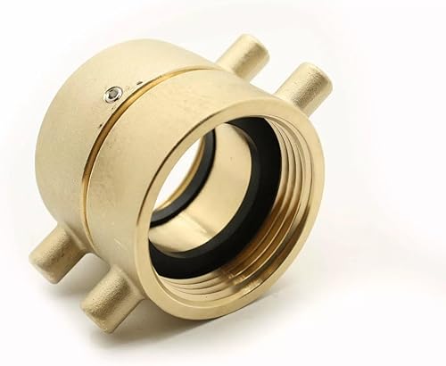 8612010 for Thrifco Plumbing 1-1/2 Inch Female NH/NST X 1-1/2 Inch Female NH/NST Brass Double Swivel Fire Hose/Hydrant Adapter with Pin Lug - Poueer