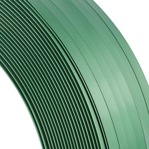 U.S. Solid Packaging 3/4' x 0.039' x 2723ft. Length Polyester PET Strapping Roll Green, UV, Water, and Rust Resistance - Poueer