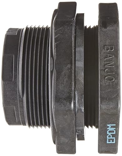 Banjo Corp TF300 Polypropylene Bulkhead Tank Fitting, 3 NPT Female - Poueer