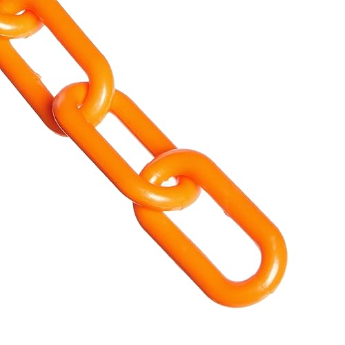 Mr. Chain Plastic Barrier Chain, Yellow, 3-Inch Link Diameter, 100-Foot Length (80002-100) - Poueer