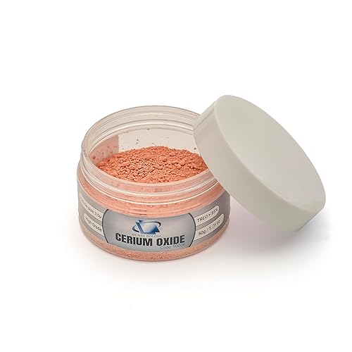 GLASS POLISH PRO 2.2lbs (1kg) Cerium Oxide, High-Grade Glass Polishing Powder, Enhanced Formula, TREO 85%, 3.5 Microns, Brown – GP90010 - Poueer